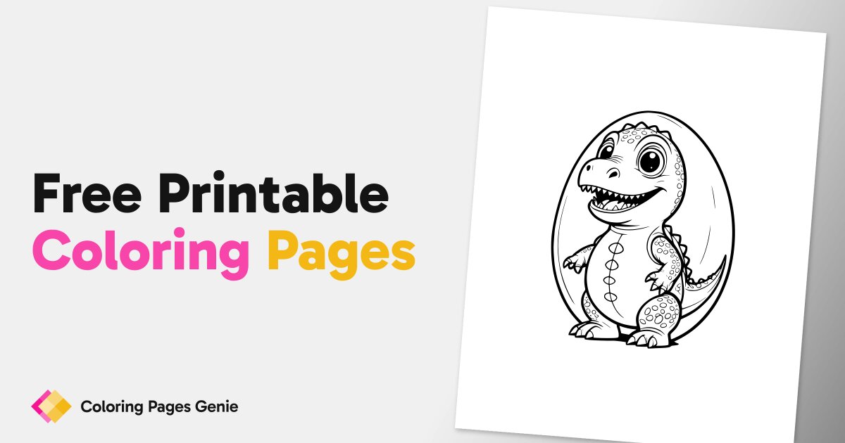 Baby Dinosaur Egg Coloring Page for Kids