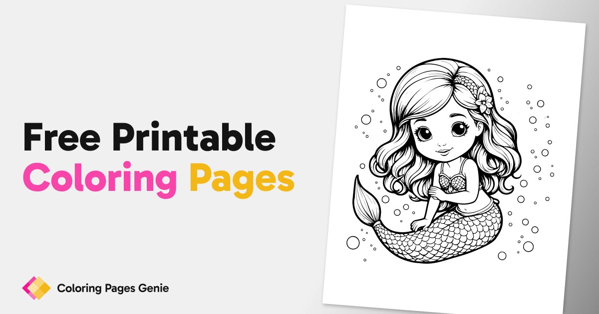 Mermaid Coloring Pages – Free Printable Underwater Magic