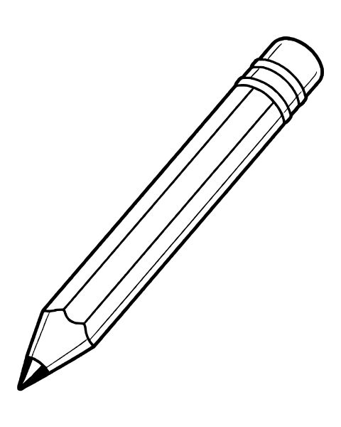 Simple Pencil Outline Coloring Page