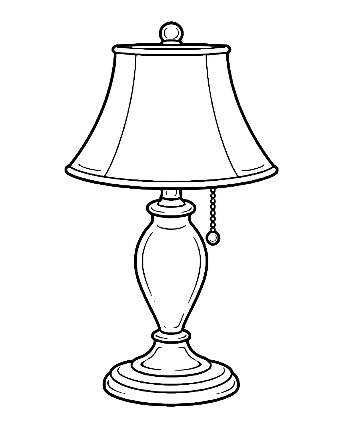 Classic Table Lamp Coloring Page
